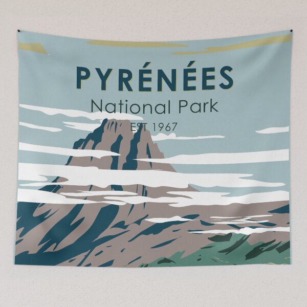 Item preview, Pyrenees National Park France Vintage designed and sold by KrisSidDesigns.