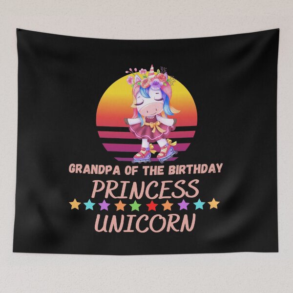 Item preview, Grandpa Of The Birthday Princess Unicorn designed and sold by Buzzbazaar.