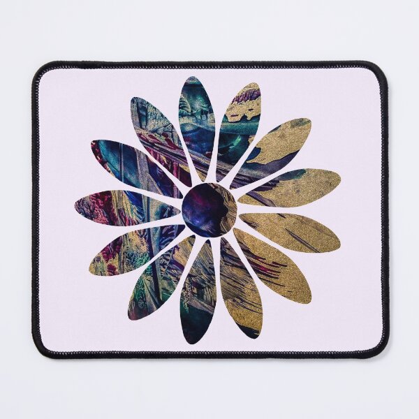 Item preview, Vibrant swipes of blue golden flower designed and sold by TitaCris.