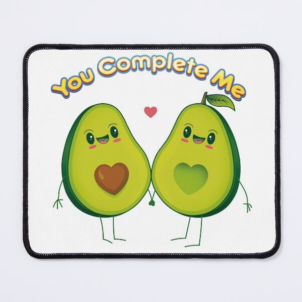 Item preview, You Complete Me Valentine’s Day Funny Cute Avocado Food Kawaii designed and sold by johnta17.