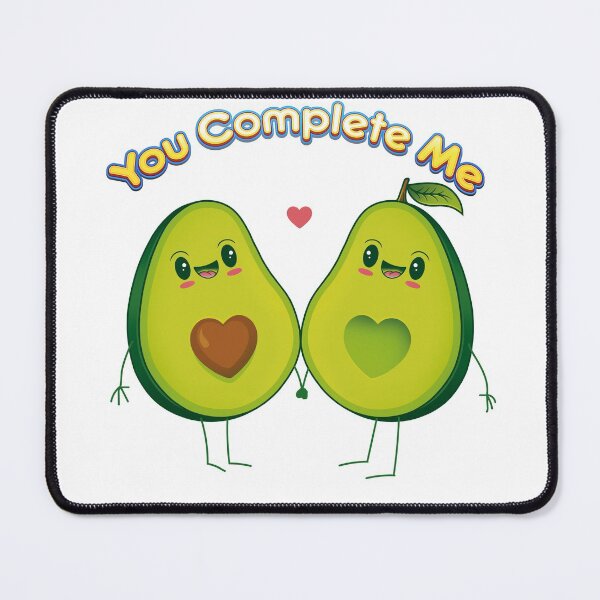 Item preview, You Complete Me Valentine’s Day Funny Cute Avocado Food Kawaii designed and sold by johnta17.