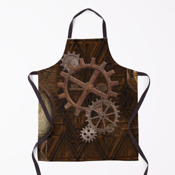 Item preview, Steampunk Gears on Coppery-look Geometric Design designed and sold by NaturePrints.