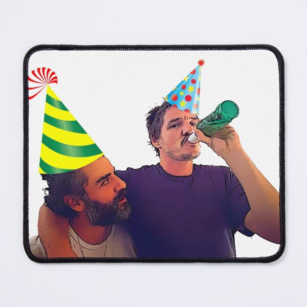 Item preview, Pedro Pascal & Oscar isaac Cartoonized With Party Hats To Brighten Your Day designed and sold by ecdato.