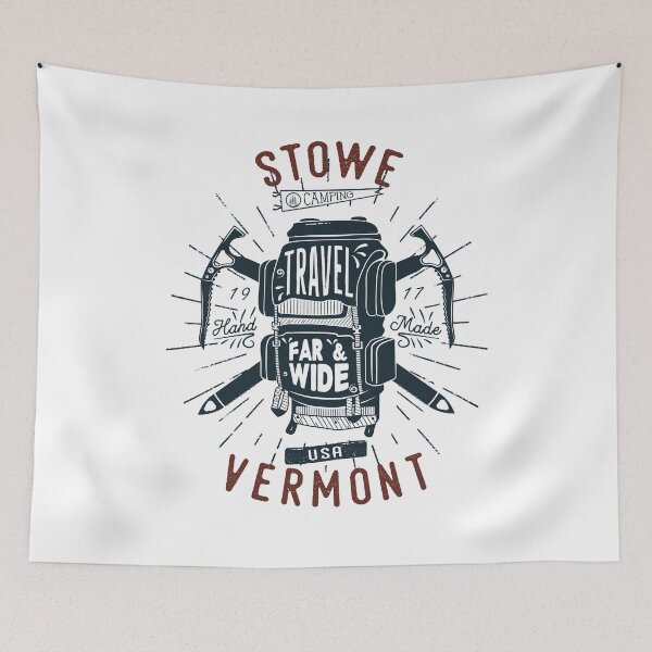 Item preview, Stowe Vermont Backpack Gear Retro designed and sold by KrisSidDesigns.