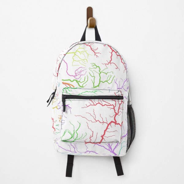 Item preview, Sardinia River Basin Map in Rainbow Colours with White Background designed and sold by GrasshopperGeo.