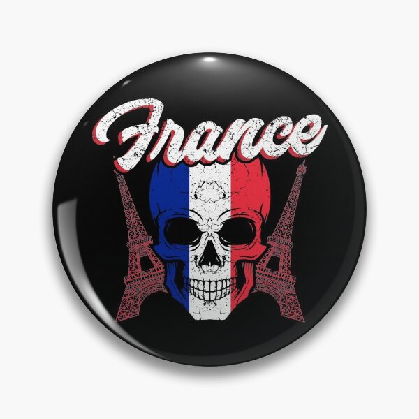 Item preview, France flag skull Eiffel Tower designed and sold by Mila1946.