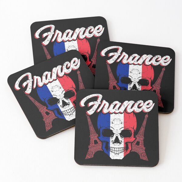 Item preview, France flag skull Eiffel Tower designed and sold by Mila1946.