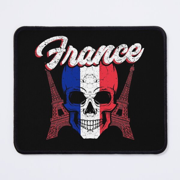 Item preview, France flag skull Eiffel Tower designed and sold by Mila1946.