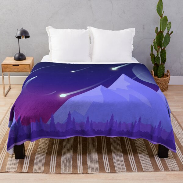 Item preview, Meteor shower forest night sky designed and sold by Hawkinsn.