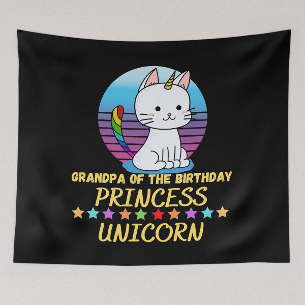 Item preview, Grandpa Of The Birthday Princess Unicorn designed and sold by Buzzbazaar.