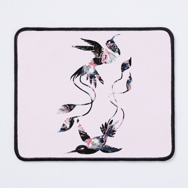 Item preview, Liquid dark dreams drifting apart abstract hummingbirds designed and sold by TitaCris.