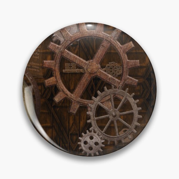 Item preview, Steampunk Gears on Coppery-look Geometric Design designed and sold by NaturePrints.