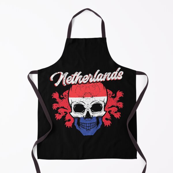 Item preview, Netherlands flag coat of arms skull designed and sold by Mila1946.