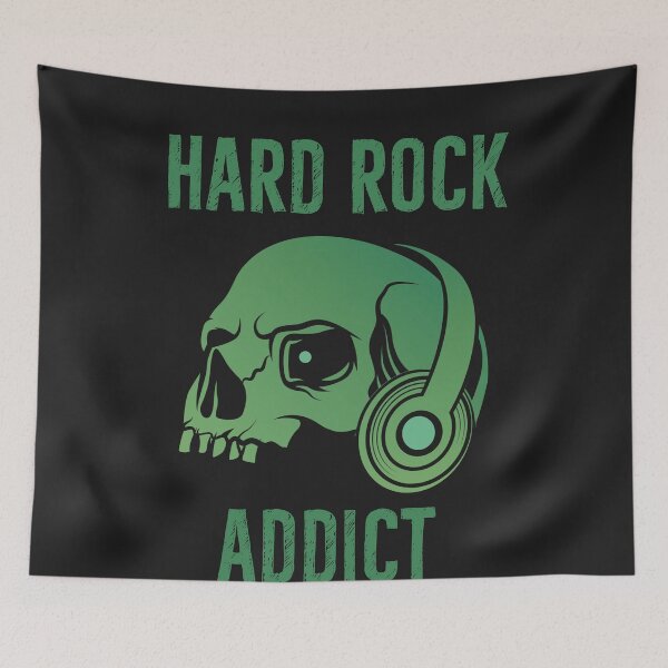 Item preview, Hard Rock Addict | Green Skull Gift Idea designed and sold by DanLopesMerch.