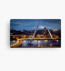 The Peace Bridge - Derry City Canvas Print