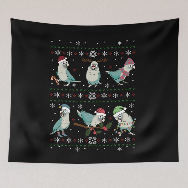 Item preview, Cinnamon Turquoise Green-cheek conure Ugly Christmas designed and sold by FandomizedRose.