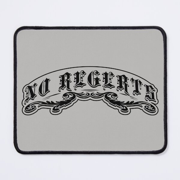 Item preview, NO REGERTS — misspelled tattoo designed and sold by Phil Tessier Too.