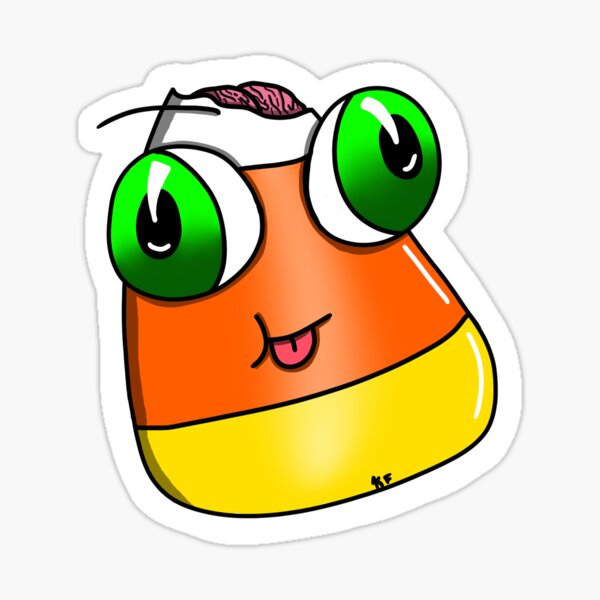 Cute Zombie Candy Corn Sticker