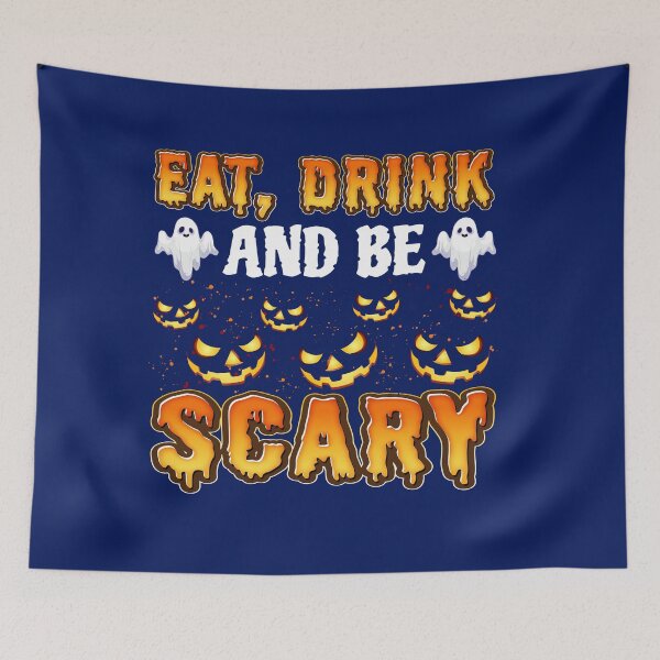 Item preview, Eat Drink and Be Scary Funny Halloween designed and sold by TrenddyArts.