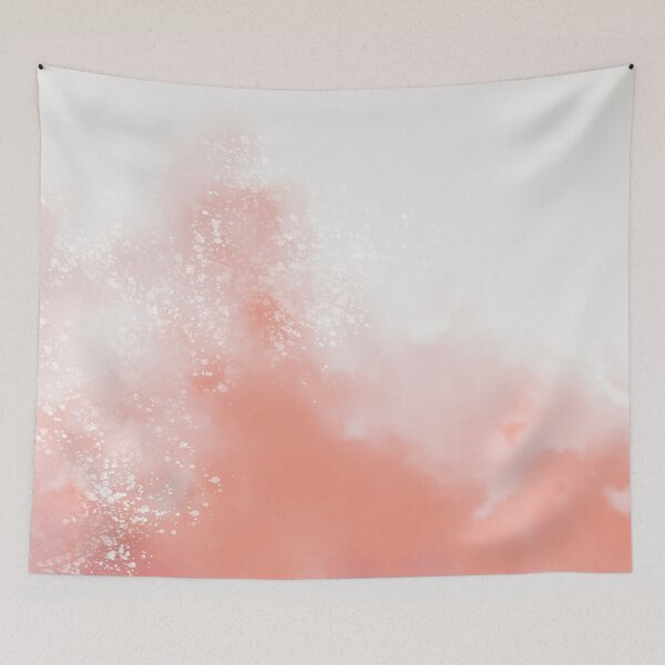 Item preview, Abstract Cloud Art in Coral and Blush Pink designed and sold by kasamor.