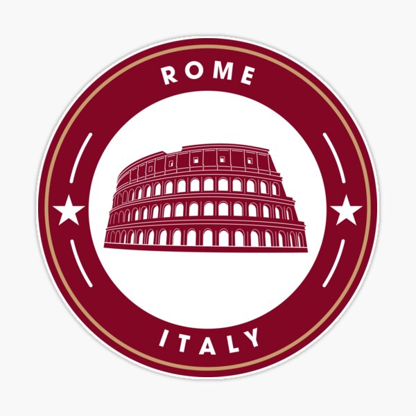 Rome, Italy, circle, italian sticker  Sticker for Sale by Dinudi