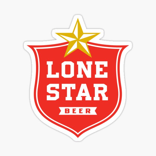 STICKER SYLB BIKER STICKER LONE STAR BEER RED &GOLD 4" in STICKER SYLB BIKER STICKER LONE STAR BEER RED &GOLD 4" in