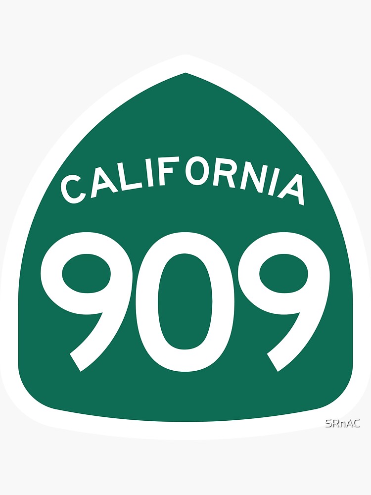 california-state-route-909-area-code-909-sticker-for-sale-by-srnac