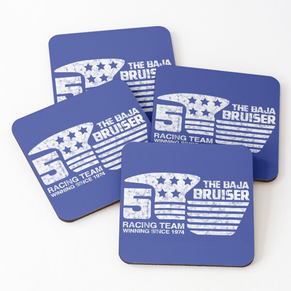 Item preview, 1974 - Baja Bruiser (Original - White on Blue - Worn) designed and sold by Justin Ellis.