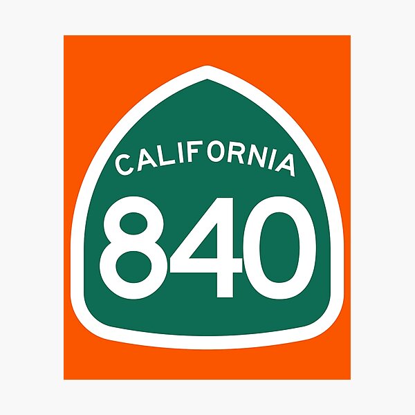 California State Route 840 (Area Code 840) Photographic Print