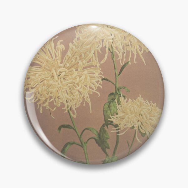 Item preview, Retro Japanese Flower Three Yellow Chrysanthemums (1887–1897) by Ogawa Kazumasa designed and sold by Designedbysm.