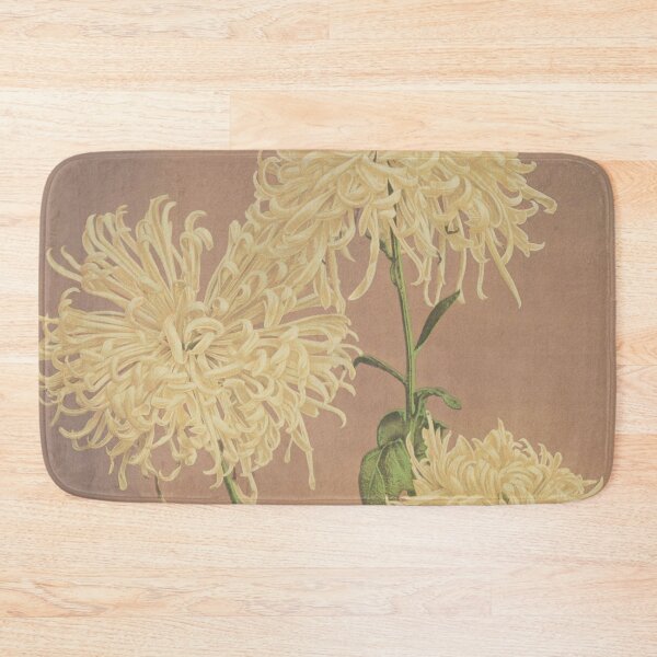 Item preview, Retro Japanese Flower Three Yellow Chrysanthemums (1887–1897) by Ogawa Kazumasa designed and sold by Designedbysm.