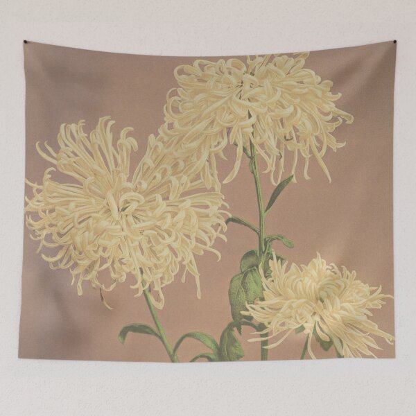 Item preview, Retro Japanese Flower Three Yellow Chrysanthemums (1887–1897) by Ogawa Kazumasa designed and sold by Designedbysm.