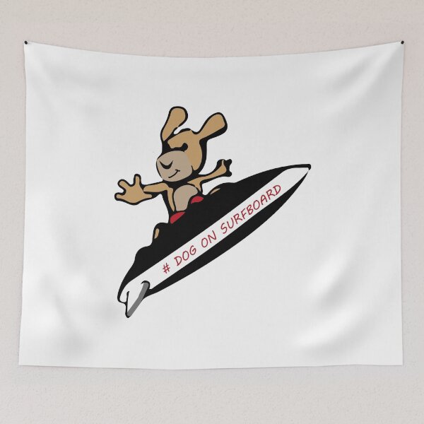 Item preview, Dog On Surfboard designed and sold by bahicharafe.