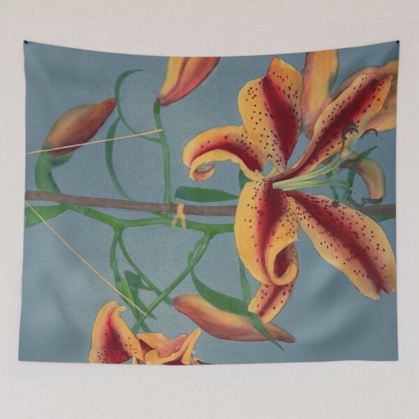 Item preview, Retro Japanese Flower Lily (1896) by Kazumasa Ogawa designed and sold by Designedbysm.