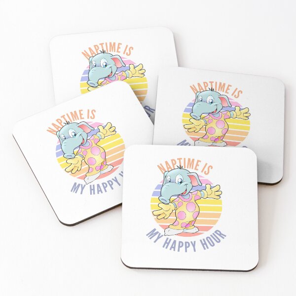 Item preview, Naptime is my happy hour / cute elephant in pajamas in pastels designed and sold by portrait4you.
