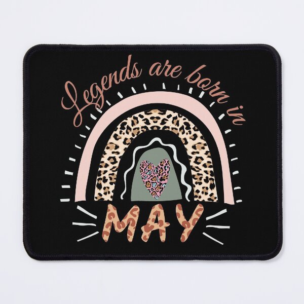 Item preview, Legends are Born in May, Leopard Boho Rainbow designed and sold by ACC .