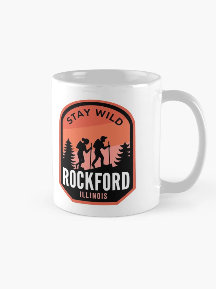 Aperçu 3 sur 6. Mug à café avec l'œuvre Rockford Illinois Hiking in Nature créée et vendue par HalpinDesign.