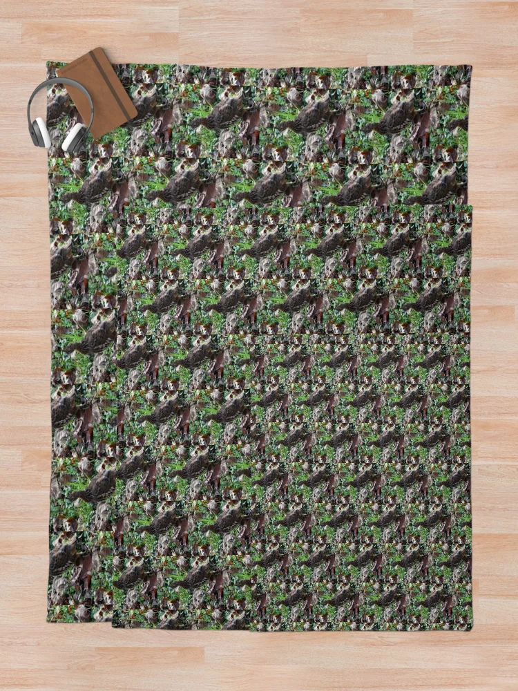 Thumbnail 5 of 6, Throw Blanket, Native Ruffed Grouse designed and sold by chstudios.