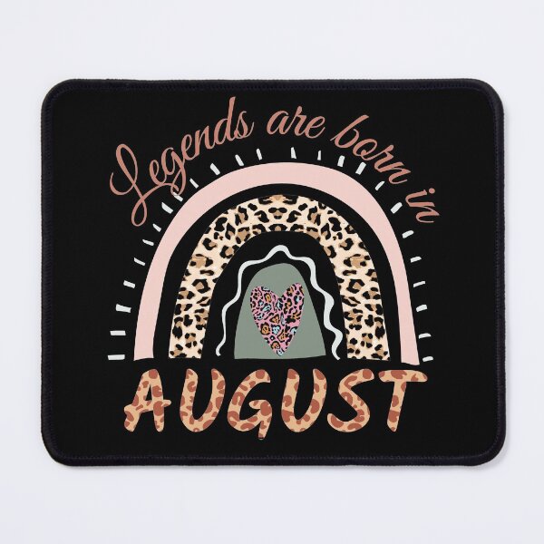 Item preview, Legends are Born in August, Leopard Boho Rainbow designed and sold by ACC .