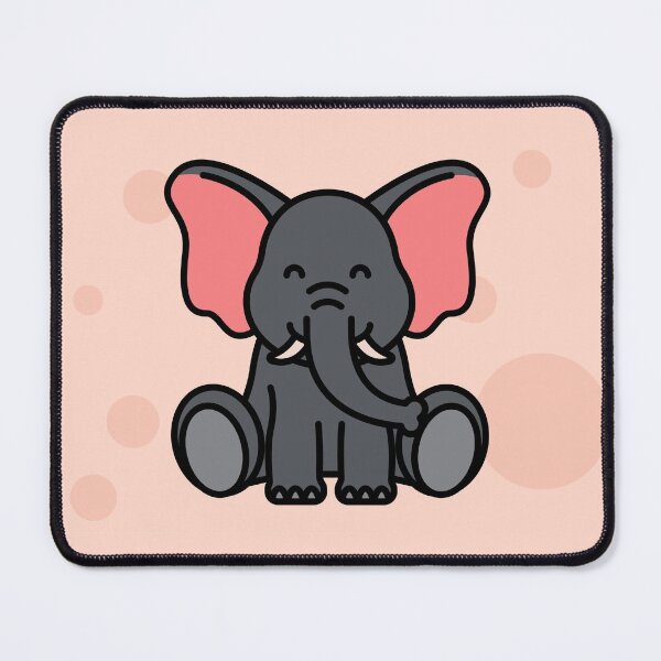 Item preview, Baby Elephant Pink Dot Background designed and sold by Trinket-Trickster.