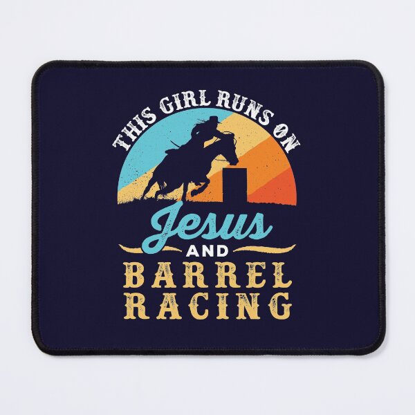 Item preview, This Girl Runs on Jesus and Barrel Racing  designed and sold by jaygo.