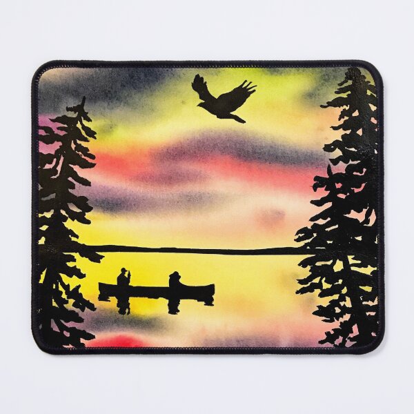 Northern Watercolour Paddlers and the Bears Mouse Pad
