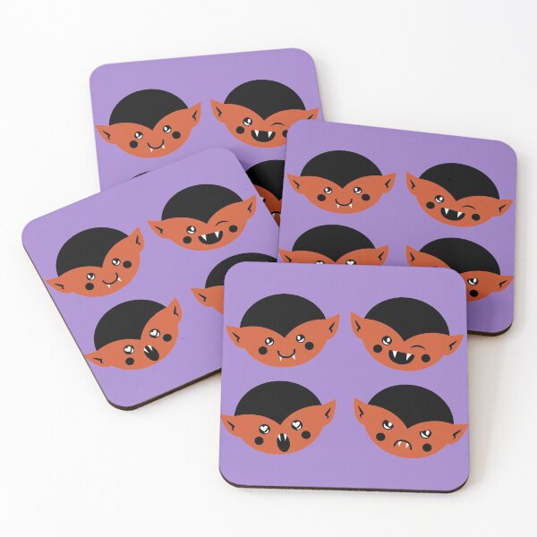 Item preview, Burnt Orange and Heather Purple Vampire Pattern designed and sold by Jelly Turnip.