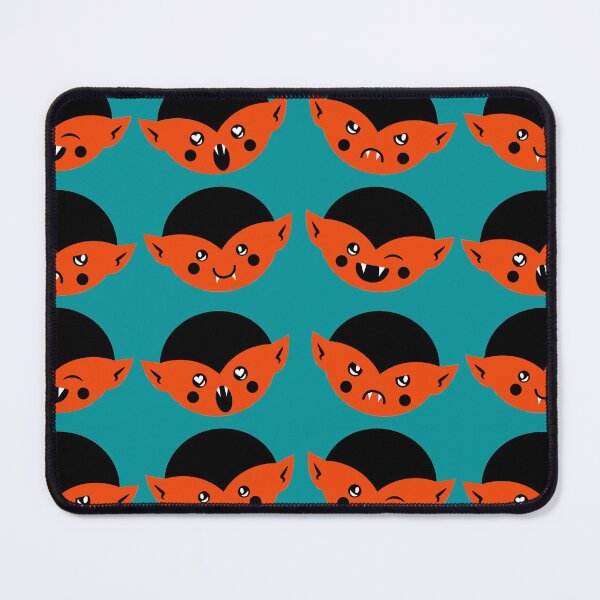 Item preview, Fire Orange and Ocean Teal Vampire Pattern designed and sold by Jelly Turnip.