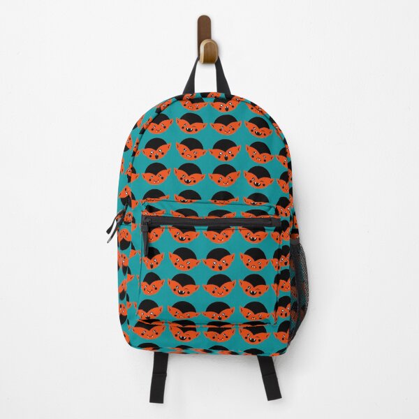 Item preview, Fire Orange and Ocean Teal Vampire Pattern designed and sold by Jelly Turnip.