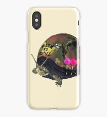 "Born to Chill" Full Metal Snail Turtle iPhone Case