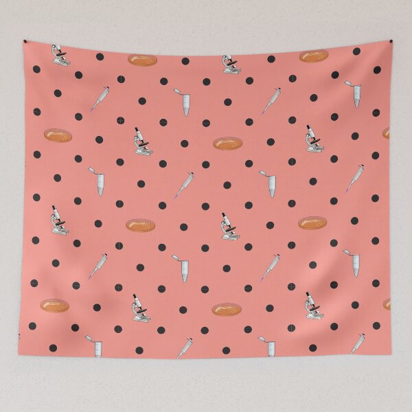 Item preview, Biology Lab Tools Preppy Polka-Dot Pattern - Salmon Pink designed and sold by quiet-charm.