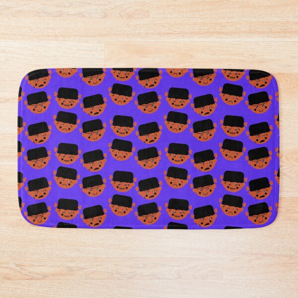 Item preview, Burnt Orange & Violet Cute Frankenstein Faces Pattern designed and sold by Jelly Turnip.