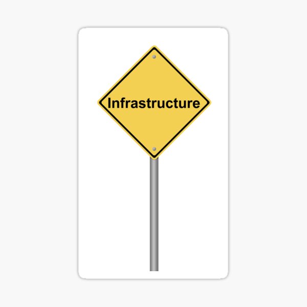 Infrastructure Warning Sign Sticker