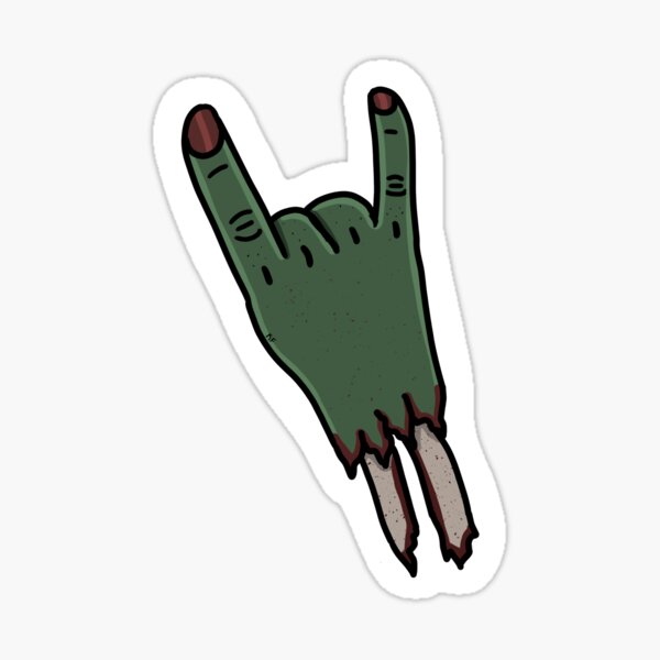 Zombie rocker hand Sticker